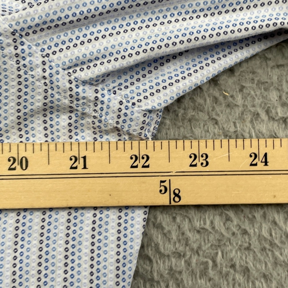 Hammer Made Men's White Patterned Dress Shirt - Picture 6 of 9